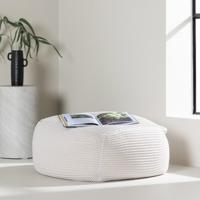 Nohr Poef 'Keyla' Geweven, kleur Crème - thumbnail