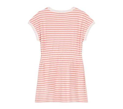 Gestroomde badjas voor meisjes PETIT BATEAU abrikoos