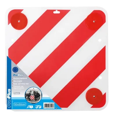 ProPlus Markeringsbord met reflectoren 50 x 50 cm rood/wit