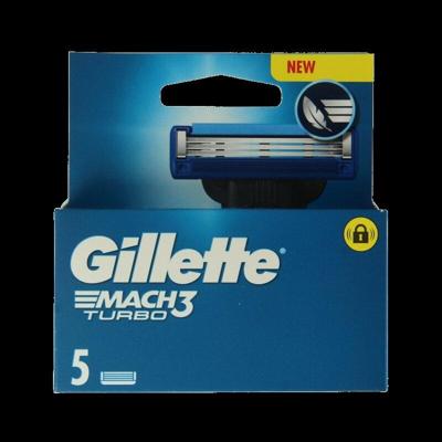 Gillette Mach3 turbo mesjes 5 Stuks