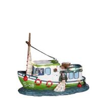 Fishing boat battery operated l21xb11xh16,5cm Kerst Luville - Luville - thumbnail