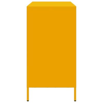 Dressoir 101,5x39x73,5 cm koudgewalst staal mosterdgeel