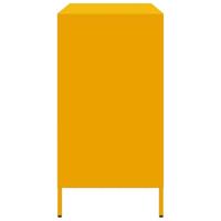 Dressoir 101,5x39x73,5 cm koudgewalst staal mosterdgeel - thumbnail