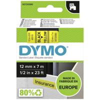 Labeltape dymo labelmanager d1 polyester 12mm geel - thumbnail