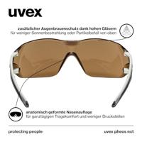 uvex pheos nxt 9128223 Veiligheidsbril Incl. UV-bescherming Zwart, Wit EN 166:2001, EN 172:1994 + A1:2000 + A2:2001 - thumbnail