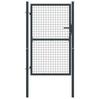 VidaXL Tuinhek van gaas gegalvaniseerd staal 100x200 cm grijs