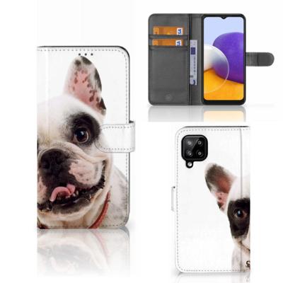 Samsung Galaxy A22 4G | M22 | Telefoonhoesje | Met pasjeshouder | Franse Bulldog