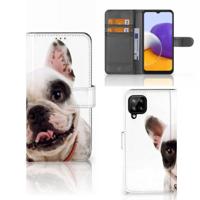 Samsung Galaxy A22 4G | M22 | Telefoonhoesje | Met pasjeshouder | Franse Bulldog - thumbnail