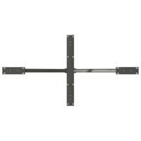 Eettafelpoot spider vorm 150x78x(72-73) cm staal antraciet - thumbnail