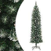 VidaXL Kunstkerstboom smal met standaard 210 cm pvc - thumbnail