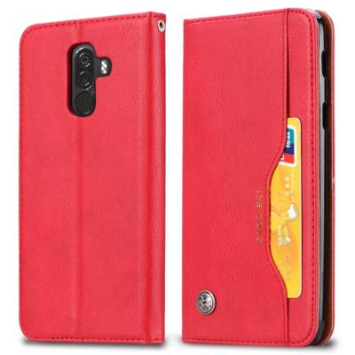 Knead huidtextuur horizontale Flip lederen draagtas voor Xiaomi Pocophone F1 met foto frame & houder & kaartsleuven & portemonnee (rood)