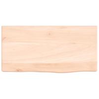 Wandschap 40x20x4 cm onbehandeld massief eikenhout - thumbnail