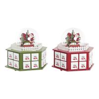 Adventkalender DKD Home Decor Hout (22 x 19 x 20 cm) (2 Stuks) - thumbnail