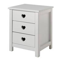 Vipack nachtkastje Amori - 3 lades - wit - thumbnail