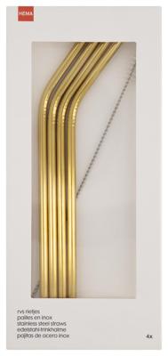 HEMA RVS Rietjes 4 Stuks bij Jumbo