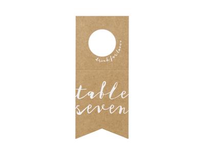 Tafelnummer fleshangers kraft-wit (10st) Forest Wedding