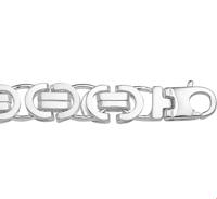 TFT Armband Zilver Konings Plat 11 mm 21 cm - thumbnail