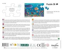 Puzzel - SENTOSFEER - 36 stukjes - Leven onder de zee - Zijdezachte textuur - 7-kleurenprint - Geschikt voor kinderen vanaf 4 jaar - thumbnail