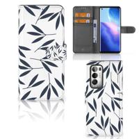 OPPO Find X3 Neo 5G Hoesje Leaves Blue - thumbnail