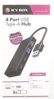 ICY BOX IB-HUB1426-U3, USB 3.2 Gen 1 Hub Type-A zu 2x Type-C® u. 2x Type-A USB Anschl. USB 3.2 Gen 1-hub 4 poorten Via PC bedienbaar Zwart - thumbnail