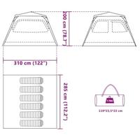 Koepeltent 6-persoons snelontgrendeling groen - thumbnail