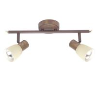 Brilliant Klassieke plafondspotLuca 2-lichts koperbruin - 35813/56 - thumbnail