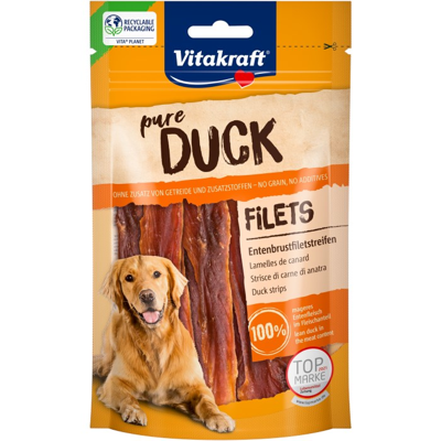 VITAKRAFT Pure Duck Fillets - traktatie voor hond - 80 g