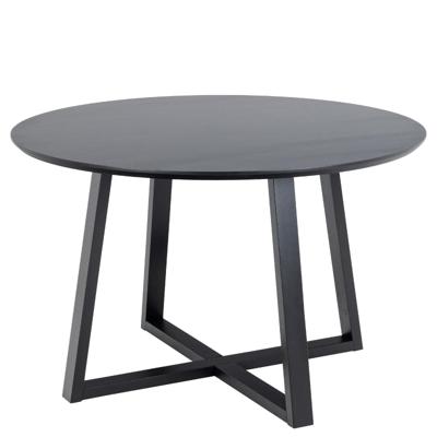 Bendt Ronde Eettafel 'Lila' Eiken, 120cm, kleur Zwart Bendt Ronde Eettafel 'Lila' Eiken, 120cm, kleur Zwart