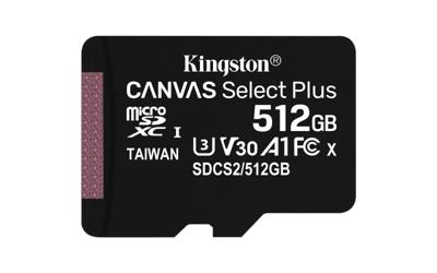 Kingston Canvas Select Plus microSDXC-kaart 512 GB Class 10 UHS-I