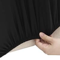 VidaXL Driezitsbankhoes stretch polyester jersey zwart - thumbnail