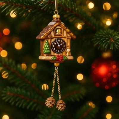 Klok glas L7,1b5,4h24,6 cm goud Decoris - Decoris