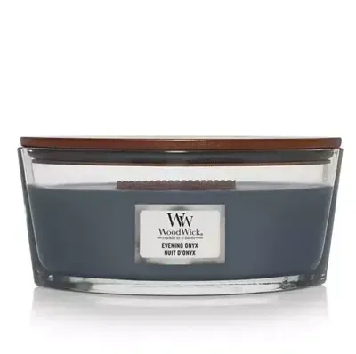 WoodWick ellipse candle evening onyx