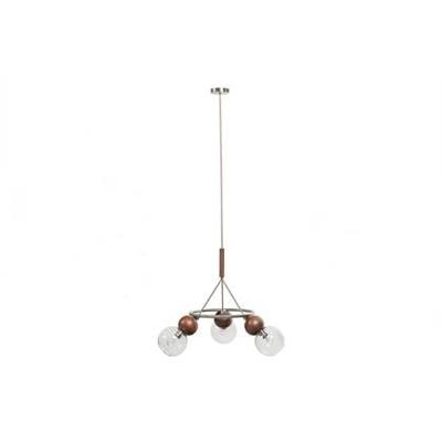BePureHome Hanglamp 'Babble' Walnoothout, 3-lamps