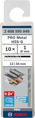 Bosch Accessoires Metaalboren HSS-G, Standard 1 x 12 x 34 mm 10st - 2608595049 Bosch Accessoires Metaalboren HSS-G, Standard 1 x 12 x 34 mm 10st - 2608595049