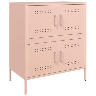 Dressoir 68x39x79 cm staal roze