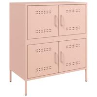 Dressoir 68x39x79 cm staal roze - thumbnail