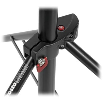 Manfrotto 1005BAC Babylight Stativo con Sistema Pneumatico a 3 Sezioni in Alluminio, Altezza 273 cm, Nero