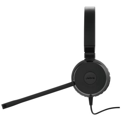 Jabra Evolve 20 On Ear headset Kabel Stereo Zwart Noise Cancelling, Ruisonderdrukking (microfoon) Headset, Mono Telefoon Jabra Evolve 20 On Ear headset Kabel Stereo Zwart Noise Cancelling, Ruisonderdrukking (microfoon) Headset, Mono Telefoon