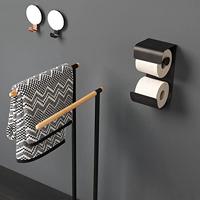 Sealskin Toiletrolhouder dubbel Brix Zwart - thumbnail