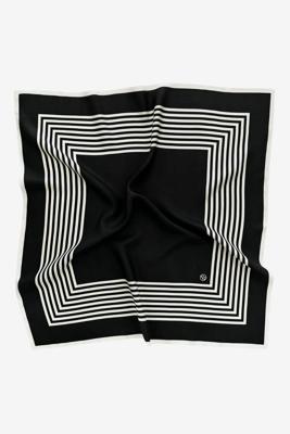 Lescarf shawl 1002 No. 2 / Black & White/ 65cm