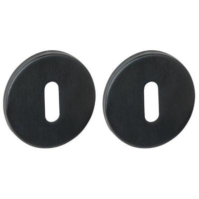 Sleutelrozetten verdekt ø52x6mm PVD zwart Sleutelrozetten verdekt ø52x6mm PVD zwart