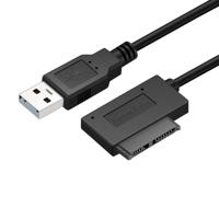 Professionele USB 2.0 7 + 6Pin Slimline SATA kabel Adapter-indicator - thumbnail