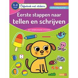 Deltas Oefenboek met stickers - tellen en schrijven (3-4 jaar)