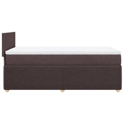 Boxspring met matras stof donkerbruin 90x200 cm