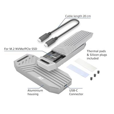 ACT AC1625 USB-C M.2 SSD behuizing ACT AC1625 USB-C M.2 SSD behuizing