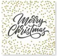Duni 3-laags tissue servet merry dots 33x33cm wit 20 stuks - thumbnail