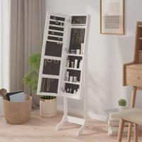 Spiegel vrijstaand 34x37x146 cm wit - thumbnail