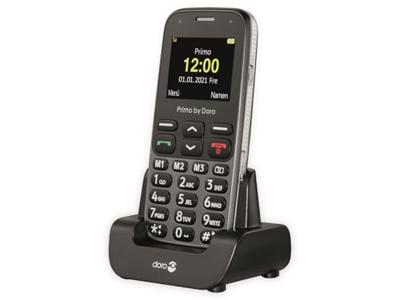 Primo by DORO 218 Senioren mobiele telefoon SOS-knop Zwart - thumbnail