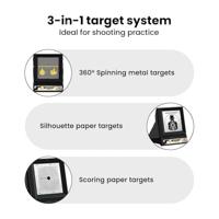 VidaXL Airsoft doel zwart 19 x 26 x 25 cm kunststof - thumbnail