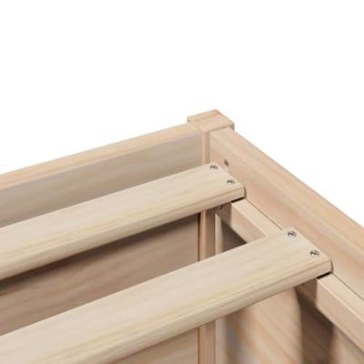 Bedframe zonder matras massief grenenhout 140x190 cm